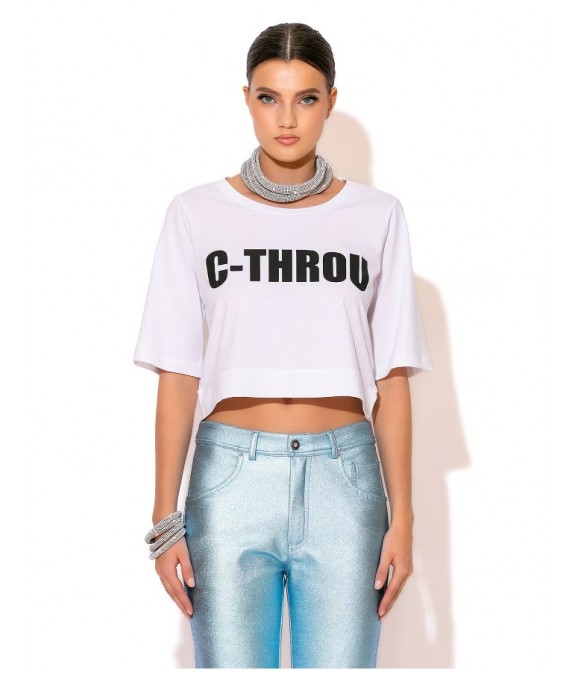 Βαμβακερό T-Shirt Με Τύπωμα C-THROU