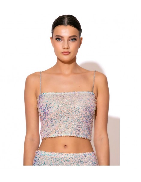 Top In Iridescent Sequins