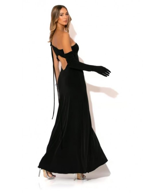 Long Fitted Jersey Glove Dress