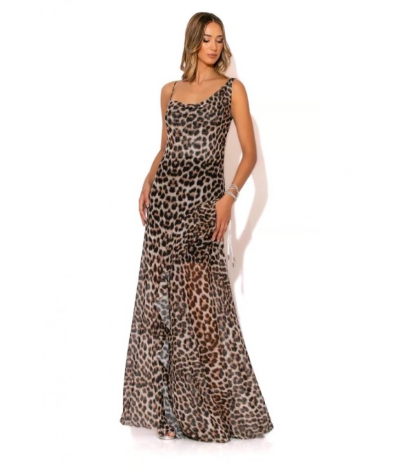 Long dress in animal net