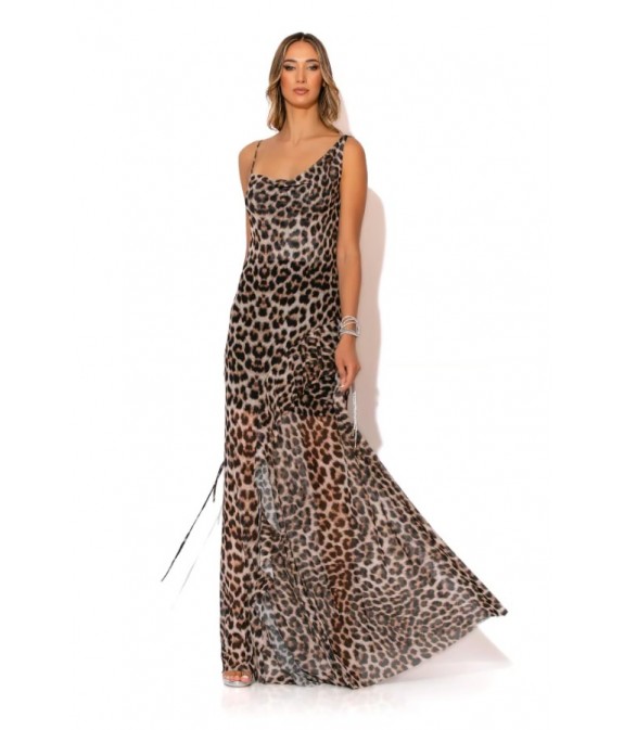 Long dress in animal net