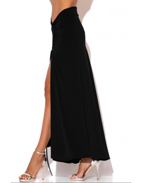 Long jersey skirt with soura in front