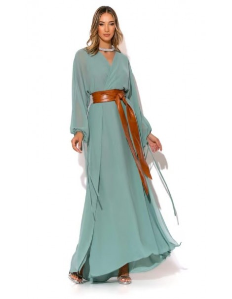 Long dress with belt