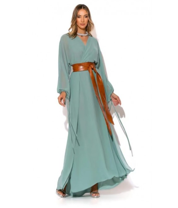 Long dress with belt