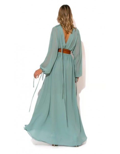 Long dress with belt