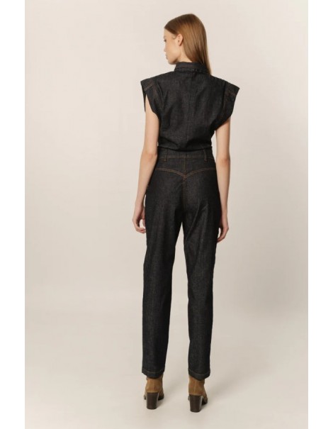 Wilma Denim Fitted Jumpsuit