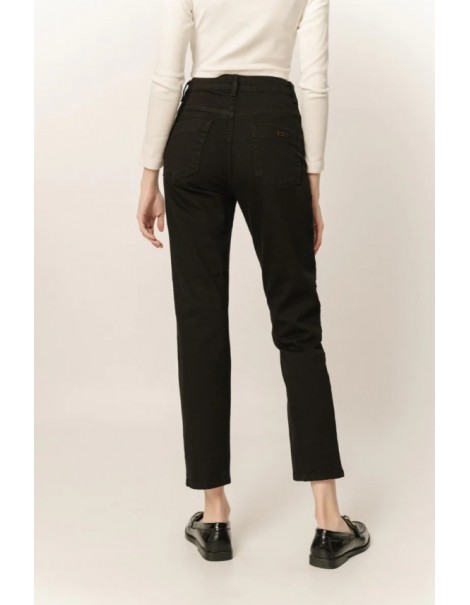 Marianne Black Women's High Waist Straight Black Jeans