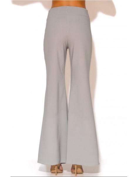 Crepe Long Bell Bottom Pants