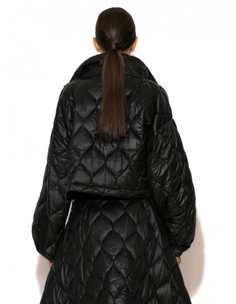 Puffer jacket with a stripe on the sleeves